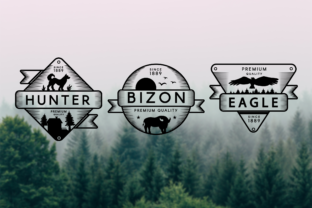 3 Vintage Adventure Badges: Perfect Graphics for Local Branding