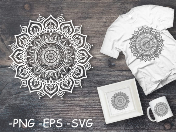 Circular Pattern Mandala Art 21: A Versatile Graphics Asset for Crafts