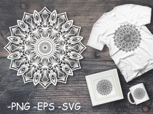 Circular Pattern Mandala Art 32: A Versatile Graphics and Crafts Asset