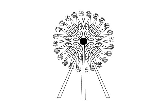 Ferris Wheel Coloring Page: A Fun Addition for Kids' Crafts