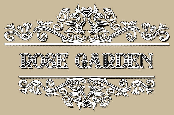 Rose Garden Vintage Frame: A Charming Embroidery Design