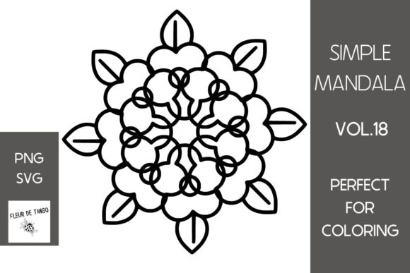 Simple Mandala Vol.18: A Versatile Graphics and Print Templates Asset